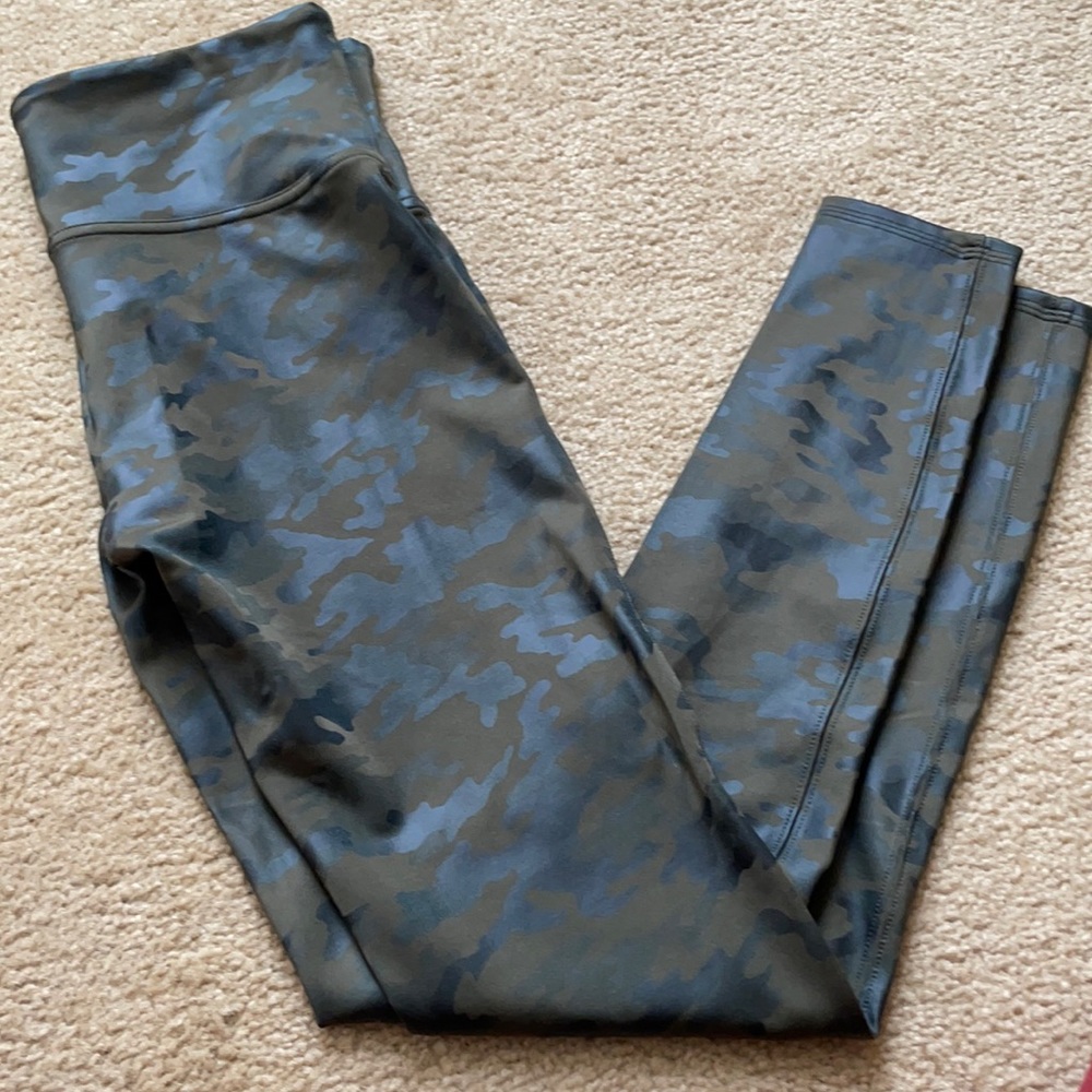 Brand new large camo faux leather leggings!